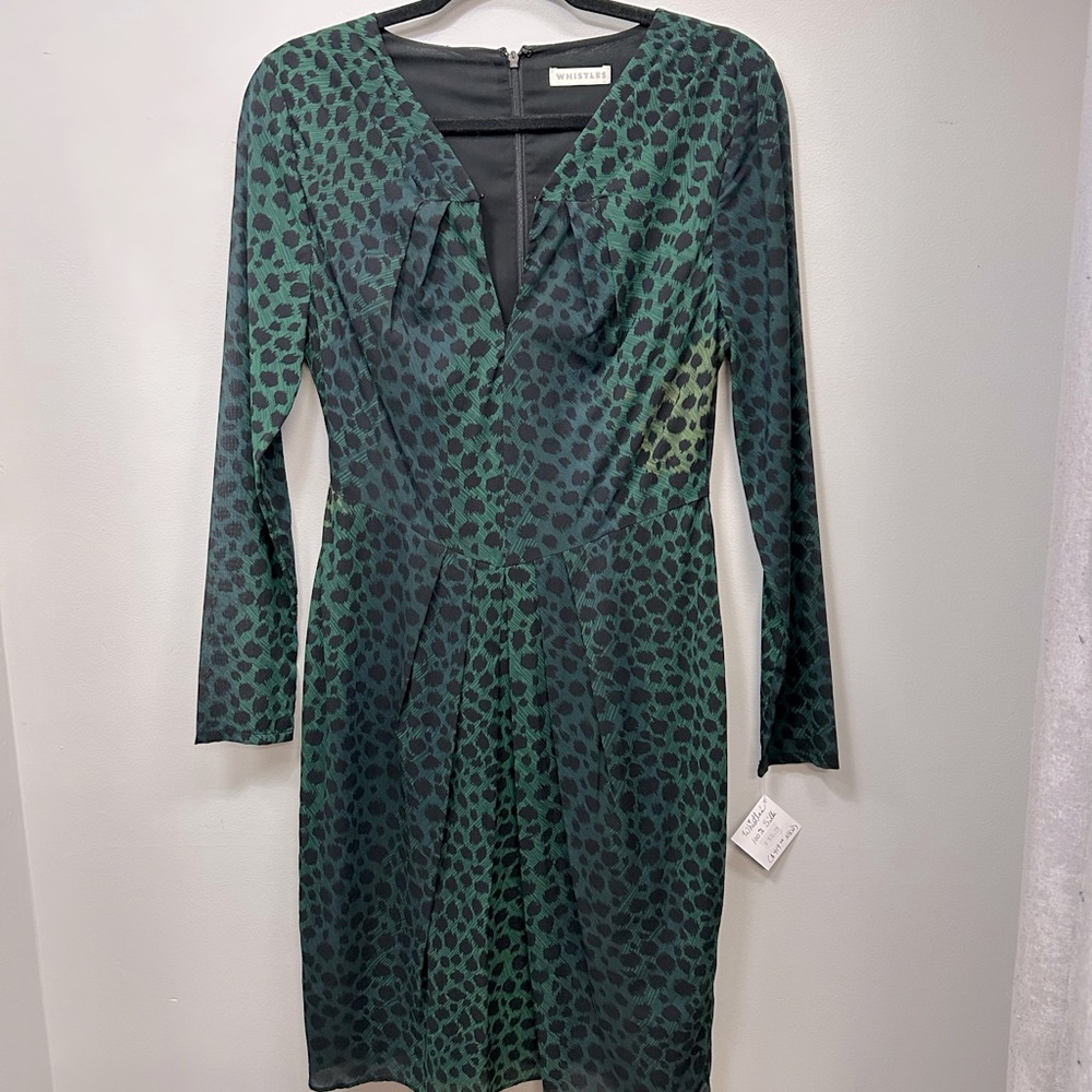 Vintage Animal Print Silk Dress
